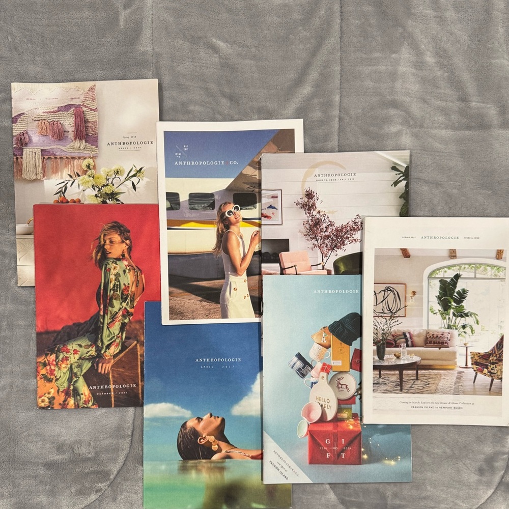 Anthropologie Catalogs 2016-2018 Bundle of 7